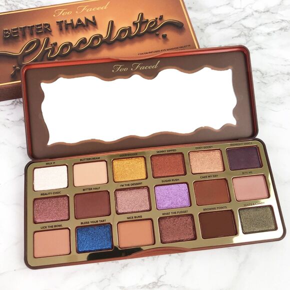 NIB Too Faced Better Than Chocolate Eyeshadow Palette Cocoa-Infused Shades - Picture 9 of 12